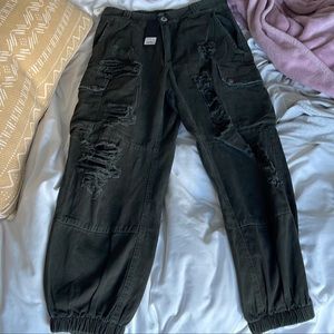 2 Carmar ripped denim joggers bundled for $50